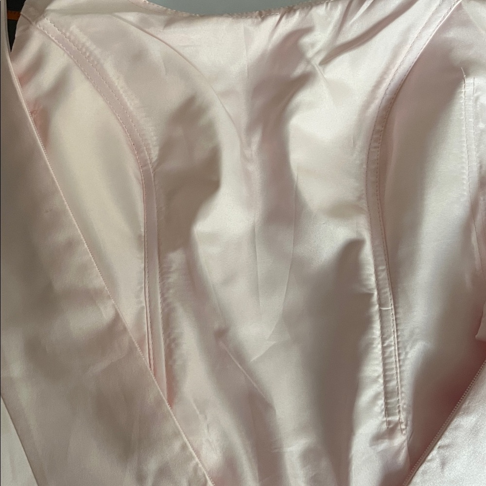 Stacees Blush Pink Floral Embroidered sheath Dress - Picture 8 of 9